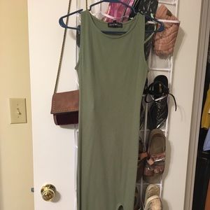 Dress with slit on side